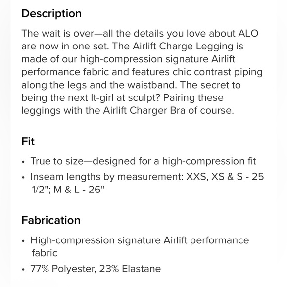 Alo Yoga Airlift High Waist Charger 7/8 Legging Crystal Clear Blue / White Med - Picture 7 of 7